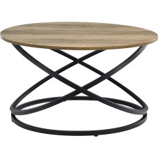 [en.casa] Round Coffee Table in Wood Colours Side Table Living Room Table Coffee Table Sofa Table Side Tables