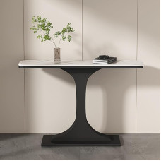 Industrial Console Table Narrow Hallway Table with Storage Long Sofa Table for Entryway Farmhouse Accent Furniture Black 80cm Stylish and Functional