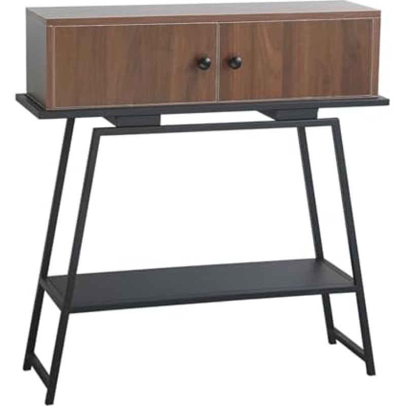 Console Sofa Entrance Table with Storage Cabinet Modern Metal Frame Accent Table for Living Room Hallway Foyer