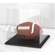 HEMYLU Display Case with Black Velvet Base, Easy Self-Assembly, Transparent Acrylic Display Box with Lid, 27.9 x 27.9 cm Large Worktop Box for Collectibles, Home Organisation (27.9 x 27.9 x 27.9 cm)