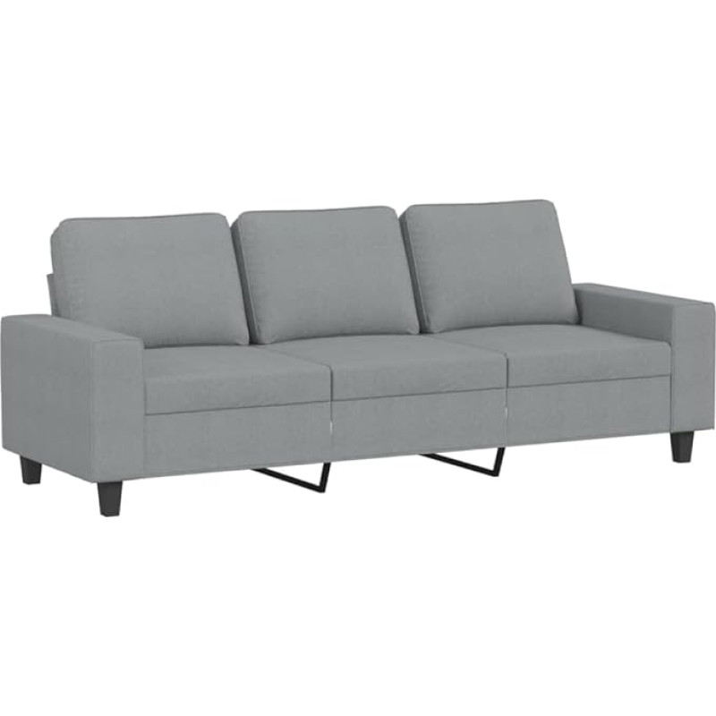 ULUYYUC Living Room Furniture Camping Sofa Sofas & Couches Corner Sofa - 3-Seater Sofa Light Grey 180 cm Fabric for Lounge Party Garden Patio