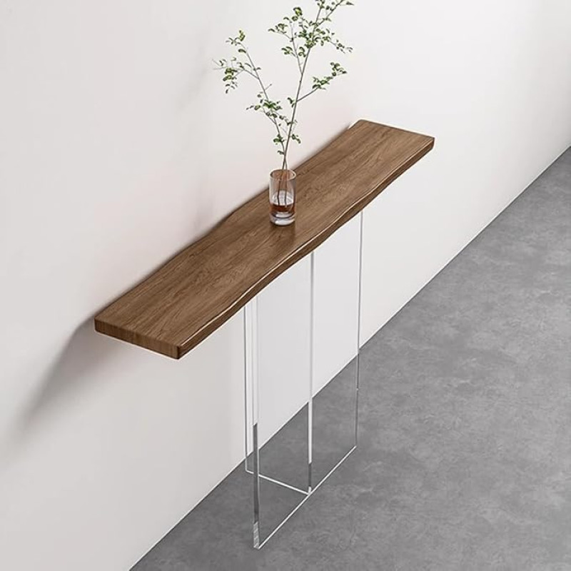 Console Table Sofa Side Table Sofa Back Shelf Table Console Sofa Table Narrow Entrance Table Solid Wood Desktop Decoration Modern Style Long Suitcase Table Leg Side Table for Einan