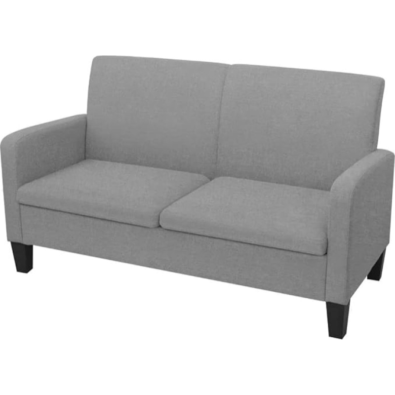 TANZEM 2-Seater Sofa, Living Room Couch, Living Room Furniture, Youth Sofa, Lounger Living Room, Sofas & Couches, Youth, 135 x 65 x 76 cm, Light Grey