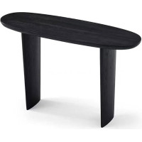 loeusjfnr Foyer-Sofatisch Schmal Schwarzer Konsolentisch Aus Massivem Holz, Langer Schmaler Tisch, Wohnzimmerwand-Endansichtstisch Langer Sofatisch mit Regalen(S:100CMX40CMX75M)