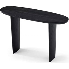 loeusjfnr Foyer-Sofatisch Schmal Schwarzer Konsolentisch Aus Massivem Holz, Langer Schmaler Tisch, Wohnzimmerwand-Endansichtstisch Langer Sofatisch mit Regalen(S:100CMX40CMX75M)
