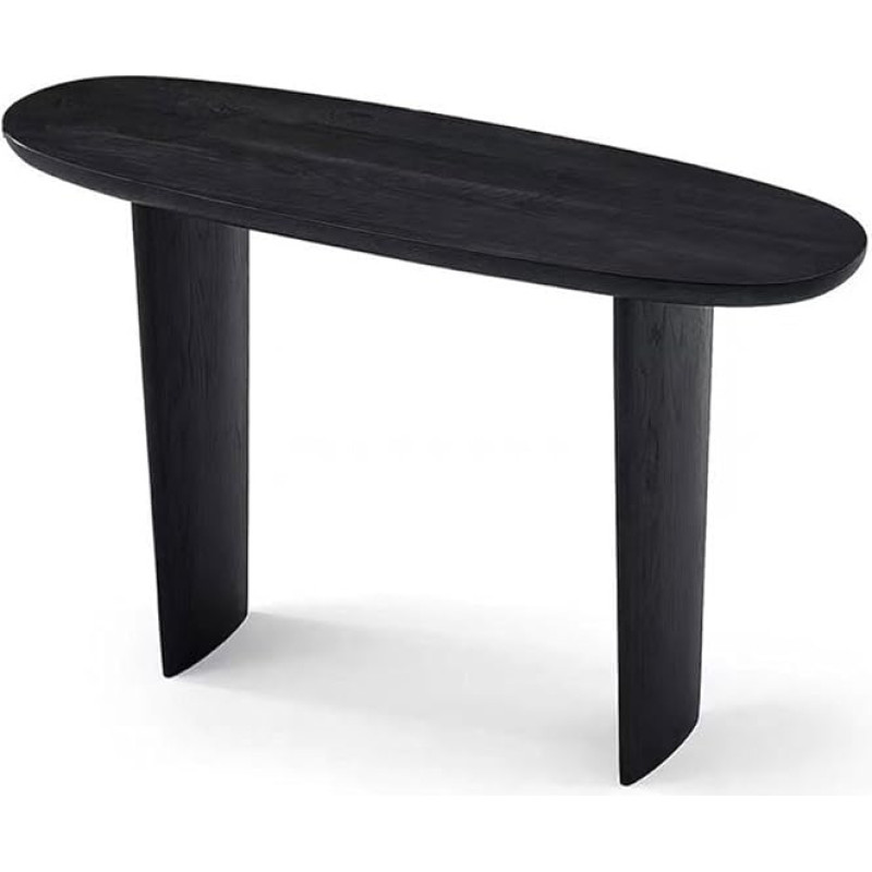 loeusjfnr Foyer-Sofatisch Schmal Schwarzer Konsolentisch Aus Massivem Holz, Langer Schmaler Tisch, Wohnzimmerwand-Endansichtstisch Langer Sofatisch mit Regalen(S:100CMX40CMX75M)
