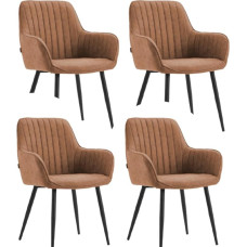 Colenis - Veli Dining Chair Set Van 4 - Cognac