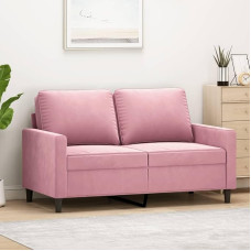 Hommdiy 2 Seater Sofa Pink 120cm Velvet