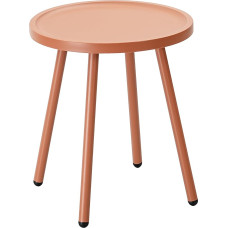 Werph Small Round Side Table in Orange - 4 Legs, Perfect for Living Room, Bedroom, Office, Outdoor (Balcony, Porch) - Indoor & Outdoor
