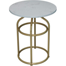 CAFIEDR Coffee Table, Marble Coffee Table, Living Room Sofa Table, Metal Frame, Stable and Durable - Size Optional, 40 cm x 40 cm x 50 cm