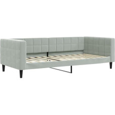 vidaXL Day Bed, Guest Bed, 2-in-1, Sofa Bed for Bedroom, Living Room, Sofa Bed, Modern Design, Light Grey, 90 x 200 cm, Velvet