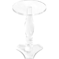 Artmaze Small Clear Acrylic End Table for Office, Living Room and Bedroom, 12 x 12 Inch, 20 Inch High