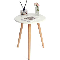 AWASEN Round End Table Accent Bedside Table Modern Living Room Bedroom Office Small Spaces 16