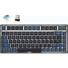 ATTACK SHARK AK832 Mechanical Keyboard, 75% Ultra-Thin Wireless Gaming Keyboard Seal, Tri-Mode BT5.2/2.4G/Wired, 20 Backlit TKL Compact 83 Keys Blue Switch, Spiral Cable, USB C Cable for Mac/Win