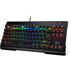 Redragon K561 VISNU QWERTZ Mechanical Gaming Keyboard, Anti-Ghosting 87 Keys, RGB Backlight, Wired Compact Keyboard with Clicky Blue Switch for Laptop, Windows and PC Games
