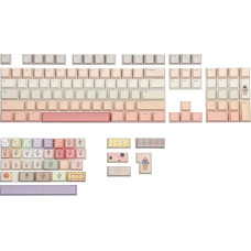 KiiBoom x Strawberryjam1986 Berry Cream Keycap Set, 137 Keys Cherry Profile Keycaps, PBT Custom Keycap for Mechanical Keyboard, Compatible with ANSI/ISO, 60%, 65%, 75%, TKL, Full-Sized Layout