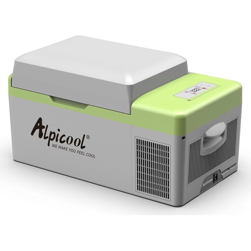 Alpicool Y20T 20L Cool Box 12 V Mini Fridge Electric Compressor Car Fridge Camping Freezer Box Small Portable for Car, Truck, Boat, RV
