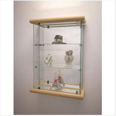 VM ART DESIGN GLASS VMBR1T Hanging Display Cabinet White Oak Wood