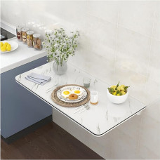 Platzsparender Klapptisch zur Wandmontage, 70 x 40 cm, Holzschreibtisch für Garten, Terrasse, Innenhof, vielseitiges Essen, Büro und Außenbereich