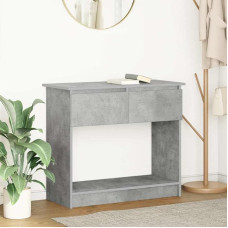 Makastle Narrow Console Table with 2 Drawers and 1 Shelf, Entrance Table, Hallway Table, Exhibition Table, Sofa Table for Living Room, Concrete Grey, 85.5 x 38.5 x 74.5 cm