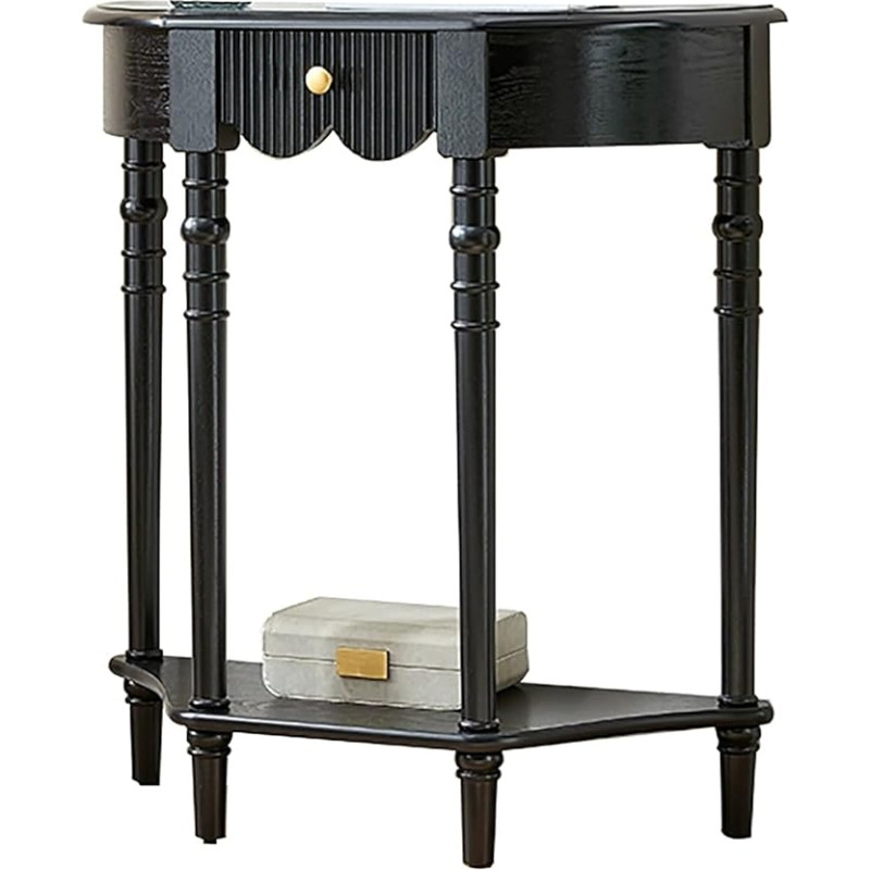 ZXTRYBHD Console Table, Retro Entrance Table, Sofa Table with Drawers, Hallway Table with Quiet Foot Cushion, for Entrance Area, Living Room, Foyer (80 cm/31.4om)