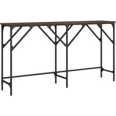 Makastle Console Table, Small Exhibition Table, Entrance Table, Sofa Table for Small Space, Hallway, Living Room, Bedroom, Brown Oak Look, 140 x 29 x 75 cm, Wood Material