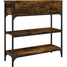 Makastle Konsolentisch Flurtisch Dekotisch Wohn- und Schlafzimmer Standregal Beistelltisch Sofatisch Eingangstisch hinter Sofa, Räuchereiche 72,5x25x75 cm Holzwerkstoff