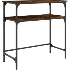 Makastle Console Table Hallway Table Decorative Living Room Bedroom Standing Shelf Side Table Sofa Table Entrance Table Behind Sofa Smoked Oak 75 x 35.5 x 75 cm Wood Material