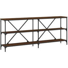Makastle Console Table, Hallway Table, Decorative Table, Living Room and Bedroom, Standing Shelf, Side Table, Sofa Table, Entrance Table Behind Sofa, Brown Oak, 180 x 30 x 75 cm, Wood Material and