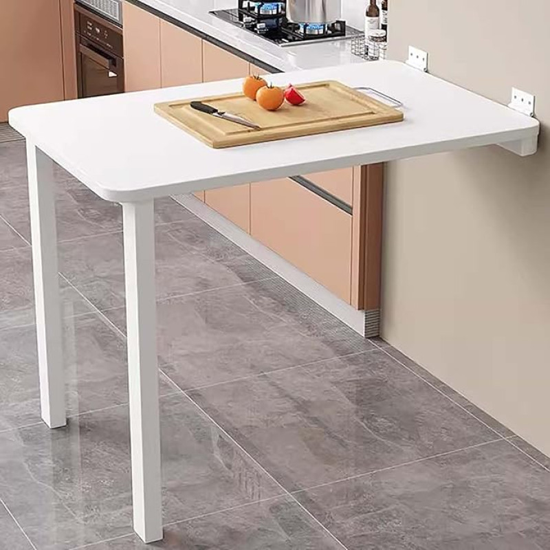 Faltbarer Wandtisch, platzsparender multifunktionaler Schreibtisch, kompakter PC-Tisch für Küche, Esszimmer, Wohnzimmer (Weiß, 80 x 40 cm)