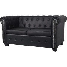 Chenshu Chesterfield Sofa 2-Seater, Sofa Bed, Sofa Bed, Couch with Sleep Function, Sofa Bed, Sofas & Couches, Sofa Bed, Faux Leather, Black