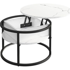 Vicco Marlo Coffee Table, Marble White, 57 x 57 cm