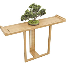 lyxamjrzyp Massiver Konsolentisch, Langer Flurtisch, Schmaler Sofa-Tisch für Diele, Wohnzimmer oder Flur, Klassischer Chinesischer Stil(Natural,47.2in/120cm)
