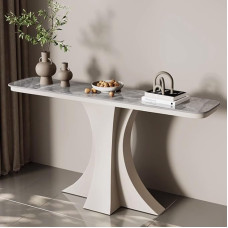 YVYKFZD Rechteckiger Konsolentisch, schmaler Beistelltisch, hinter Sofatisch Flurtisch mit Metallfuß, stilvolle Akzenttische Eingangstisch, für Eingangsbereich, Foyer(Beige D,100cm/39.3