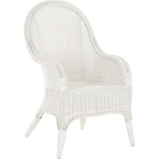 korb.outlet Comfortable Rattan Chair with High Backrest Rattan Rattan Chair Lounge with Wide Armrests (White, without Cushion)