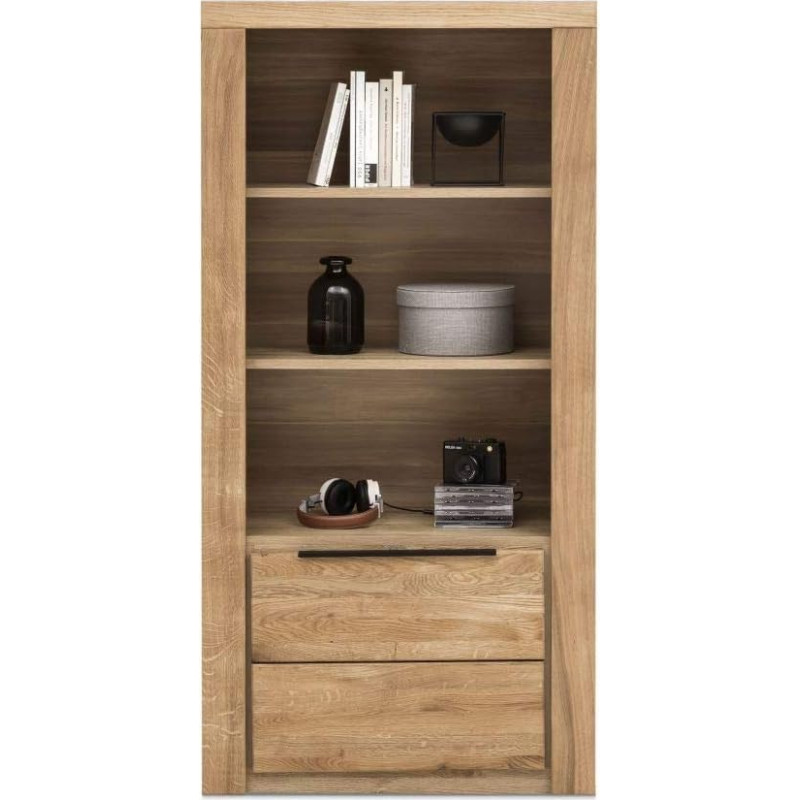 Greta Shelf Unit Half Height Oiled Oak Partially Solid
