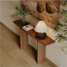 FOMWWVYS Konsolentisch, Konsolentisch aus Massivholz for den Eingangsbereich, schmaler Flur- und Wohnzimmer-Sofatisch Flurtisch(L)