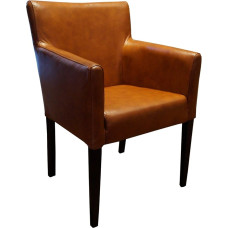 Quattro Meble Wide Genuine Leather Dining Room Chairs Cross Arm with Armrests Chair Real Leather Chairs Leather Chairs