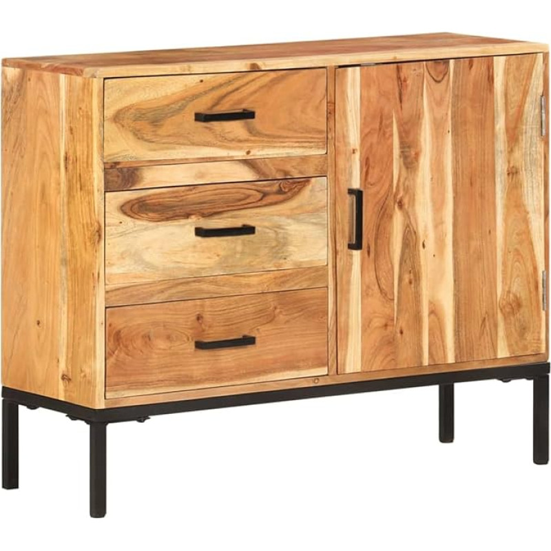 CIADAZ Sideboard, Chest of Drawers Bedroom, Bedroom Furniture, Dining Room Cabinet, Dresser Cabinet, Office Furniture, Buffet Cabinet, 88 x 30 x 73 cm, Acacia Solid Wood