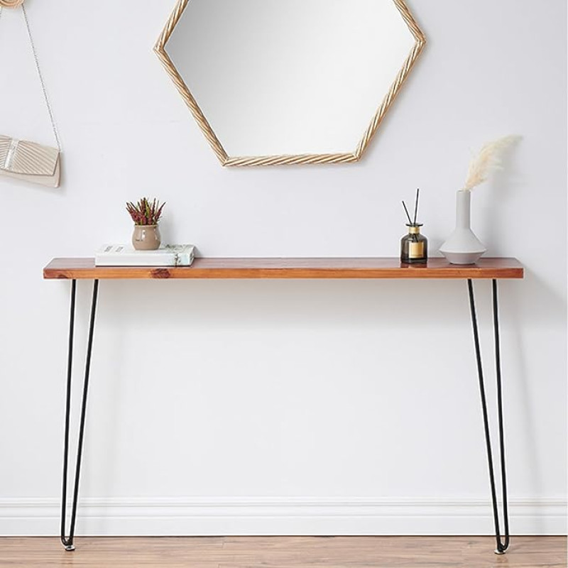 ZEOPLE Narrow Console Table, 90 L x 20 W x 80 H, Sofa Tables, Long Coffee Table for Hallway, Entrance Area, Living Room, Bedroom (90 x 20 x 90 cm)
