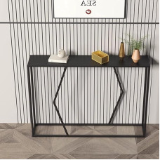 Console Table, Console Tables, Side Table, Behind Coffee Table, Narrow Console Table, Black Console Table, Narrow Sofa Table, Solid Wood Top, Side Table, Industrial Style, Home Table for Fi