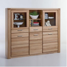 moebelstore24 Highboard Taber Heartwood Beech Partially Solid