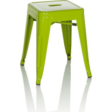 hjh OFFICE Vantaggio 645072 Metal Stool in Industrial Design Stackable Low Green