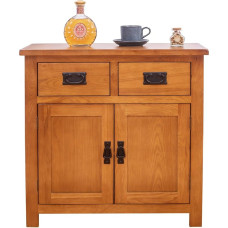 Aurotrice Oak Sideboard Cabinet Buffet Storage Cabinet with 2 Doors 2 Drawers Kitchen Buffet Cabinet with Storage Space Classic Sideboards for Dining Room / Living Room