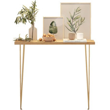 Console Table for Entrance Area, Modern Narrow Console Table for Entrance Area Behind Coffee Table, Console Table, Narrow Sofa Table, Wooden and Metal Console Table, Sofatis
