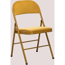 SKLUM Keiren Mustard Velvet Folding Chairs Set of 2