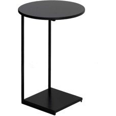 CAFIEDR Coffee Table, Wooden Top, Sofa Table, Laptop Table, Removable Bedside Table, Black