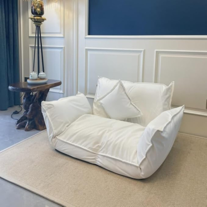 Folding Japanese Floor Sofa Single Bed Low Profile Couch Bed Futon Chair for Small Spaces Convertible for Sitting or Sleeping