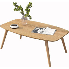 ZSH Coffee Table, Japanese Style Solid Wood Sofa Side Table, Living Room Square Leisure Table/Dining Table, for Bedroom/Study Chart (H45 cm) (Colour: Wood Colour, Size: 120 x 60 cm)