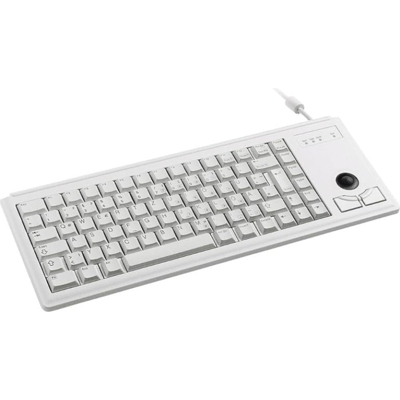 Cherry G84-4400LPBDE-0 Track Ball Compact Keyboard - Light Grey